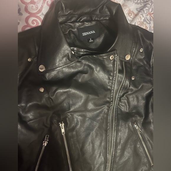 Vegan Leather Jacket - Picture 2 of 5